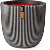Pot de fleur boule - CAPI EUROPE - GROOVE NL - 43 x 41 cm - Anthracite