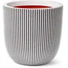 Pot de fleur boule - CAPI EUROPE - GROOVE NL - 43 x 41 cm - Ivoire