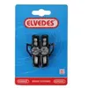 Paire de patins de frein plus portes patins Alu Elvedes Campag Blanc 55 mm 6836-CARD