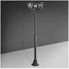 CREEK-Lampadaire d'extérieur 3 Lumières Métal H184cm Noir Philips