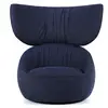 Moooi - Fauteuil rembourré Hana - Bleu - Velours Kvadrat - Designer Si...