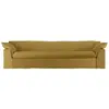 HKliving - Canapé en lin 4 places Nomad Ocre taille unique