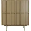 Buffet haut en bois mdf et métal vert olive 80 x 40 x 89 cm - Hkliving