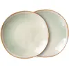 HKliving - Assiette 70's Mist - Set de 2 Gris nuage S