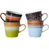 HK LIVING - Tasse à cappuccino 70s ceramics - Multicolore - Grès émaillé