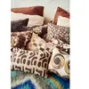HKliving - Coussin en laine et soie Marron 40x25