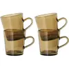 HKliving - Tasses à café 70's - Set de 4 Brun taille unique