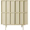 Buffet haut en bois mdf et métal crème 80 x 40 x 89 cm - Hkliving