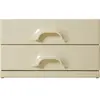 HKliving - Commode 2 tiroirs Crème taille unique