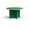 Table à manger ronde en bois verte 129 cm - HKliving