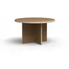 Table à manger ronde en bois marron 129 cm - HKliving