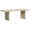 Table à manger rectangulaire en bois crème 220x90 cm - HKliving