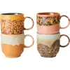 HK LIVING - Tasse à café 70s ceramics - Multicolore - Grès émaillé