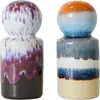 HKliving - Ensemble de sel et poivre en grès Multicolore taille unique