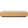 Table basse avec bloc miroir smokey brown 80x55cm - HKLIVING