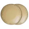 HK LIVING - Assiette 70s ceramics - Beige - Grès émaillé