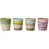 HKliving - Tasses Pop Art - Set de 4 Multicolore taille unique