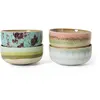 HKliving - Bols Impression - Set de 4 Multicolore taille unique