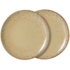 HK LIVING - Assiette à dessert 70s ceramics - Beige - Grès émaillé