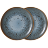 HK LIVING - Assiette à dessert 70s ceramics - Bleu - Grès émaillé