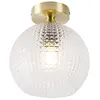 QAZQA Plafonnier art déco laiton avec verre transparent - sphere