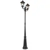 QAZQA Lanterne d'extérieur noir 220 cm 2 lumières IP44 - Havana