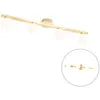 QAZQA Plafonnier moderne en laiton IP44 4 lumières - Cederic