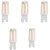 Luedd - Lot de 5 Ampoule led G9 dimmables 3,2 w 250 lm 2200 k