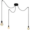 Qazqa - cava - Suspension - 3 lumière - ø 18 cm - Noir - Moderne - écl...