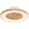 QAZQA Ventilateur de plafond bois avec led avec télécommande - climo