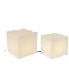 QAZQA Lot de 2 lampadaires extérieur blancs carrés IP44
