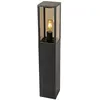 Charlois - éclairage de terrasse et d'allée de jardin - 1 lumière - l 14 cm - Noir - Rustique - éclairage extérieur - Qazqa