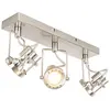 QAZQA Spot industriel acier 3 lumières pivotant et basculant - Suplux