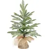 Black Box Sapin de noël artificiel effet givre avec toile de jute H45