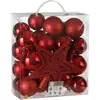 House of Seasons Boules de noël en plastique rouge - 40 pièces