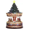 Luville Village de Noël miniature carrousel avec sapin de Noël H35