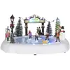 LuVille Village de noël miniature patin à glace sur l'étang H14,5