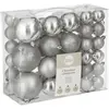 House of Seasons Boules de noël en plastique argent - 46 pièces