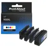 PrintAbout Cartouche compatible HP 950/951XL (C2P43AE) - 4 couleurs - Grande capacité - Multipack