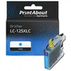PrintAbout Cartouche compatible Brother LC-125XLC - Cyan - Grande capacité