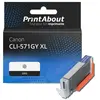 PrintAbout Cartouche compatible Canon CLI-571GY XL - Gris - Grande capacité