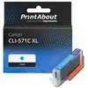 PrintAbout Cartouche compatible Canon CLI-571C XL - Cyan - Grande capacité