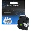 PrintAbout Ruban compatible Brother TZe-151 - (24 mm) - Noir sur transparent