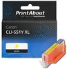 PrintAbout Cartouche compatible Canon CLI-551Y XL - Jaune - Grande capacité