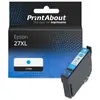 PrintAbout huismerk Inktcartridge 27XL (C13T27124012) Cyaan Hoge capac...