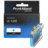 PrintAbout Cartouche compatible Brother LC-123C - Cyan