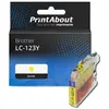 PrintAbout Cartouche compatible Brother LC-123Y - Jaune