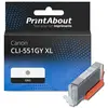 PrintAbout Cartouche compatible Canon CLI-551GY XL - Gris - Grande capacité