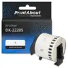 PrintAbout Étiquette compatible Brother DK-22205 - (62 mm) - Noir sur blanc