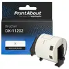 PrintAbout Étiquette compatible Brother DK-11202 - (62 mm x 100 mm) - Noir sur blanc